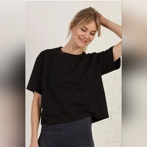 PINK Victoria's Secret Boxy Black Soft Tee, Slightly Cropped, EUC, XXL